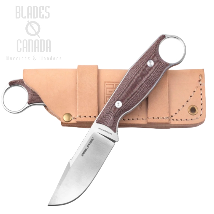 Real Steel Furrier Fixed Blade Harpoon Knife, N690, Micarta Re, 3612RM